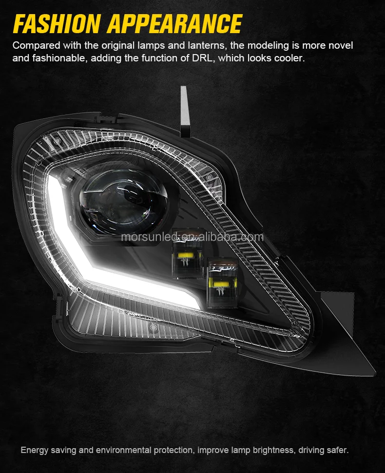 Phare LED Avant Pour Yamaha YFZ 450 Raptor 2006-2024 - Certifié DOT/Emark, 6500K, Neuf