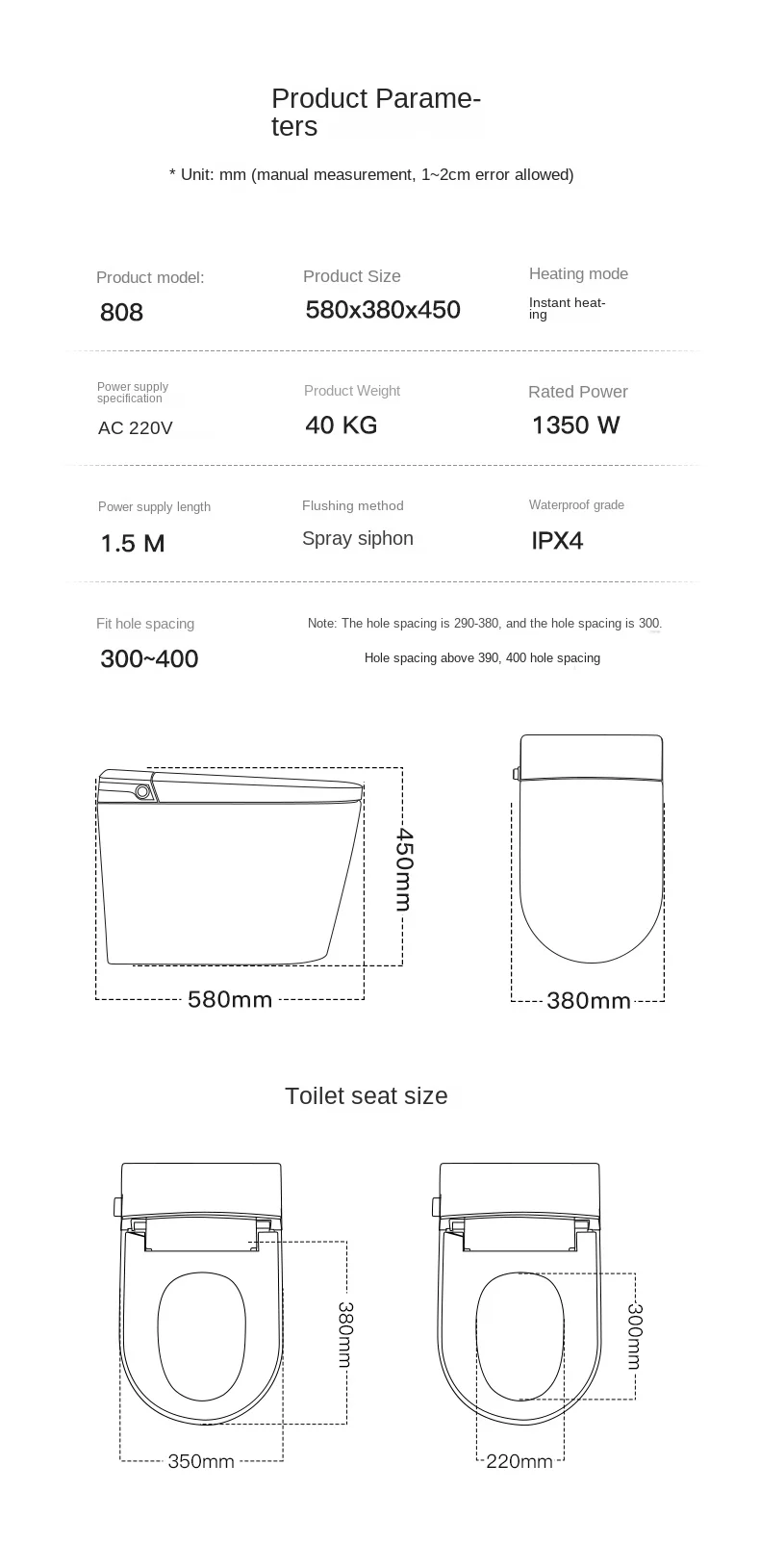 product mini size design bathroom automatic flush one piece ceramic intelligent toilets electronic sanitary ware smart toilet-11