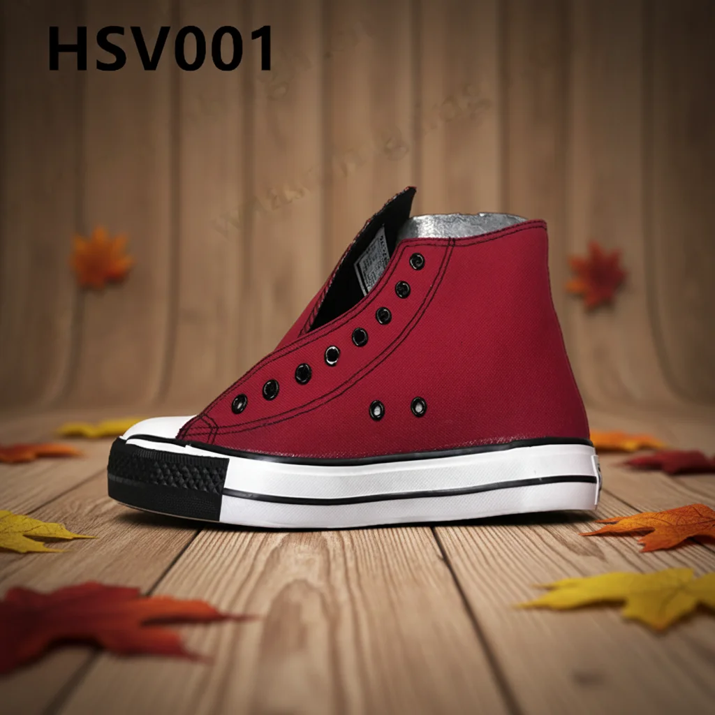 ZYF,middle School Mid Craft Durable Canvas Fabric Student Shoes Street Fashion Wear Well Vulcanized Rubber Sole Sneakers HSV001
