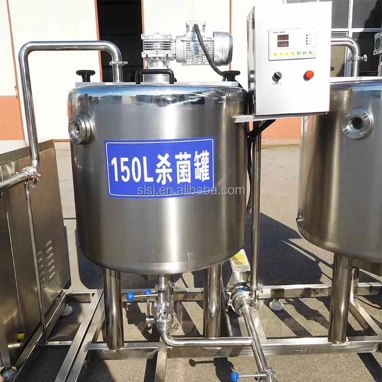 1000 L Cheese Pasteurizer Milk Pasteurizer Small Milk Pasteurization Machine With Milk Cooling Tank