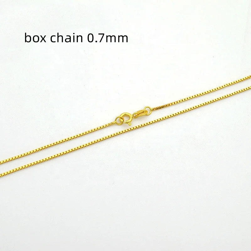 925 Sterling Silver 0.7mm Box Chain Necklace – Rhodium Finish, Made In Italy, Spring Ring Clasp, Nickel-Free