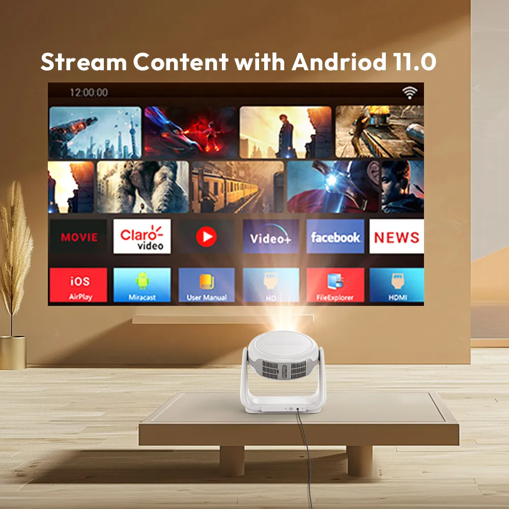 Byintek Vevshao Newest Lcd Led Portable Smart Projector Built-in ...