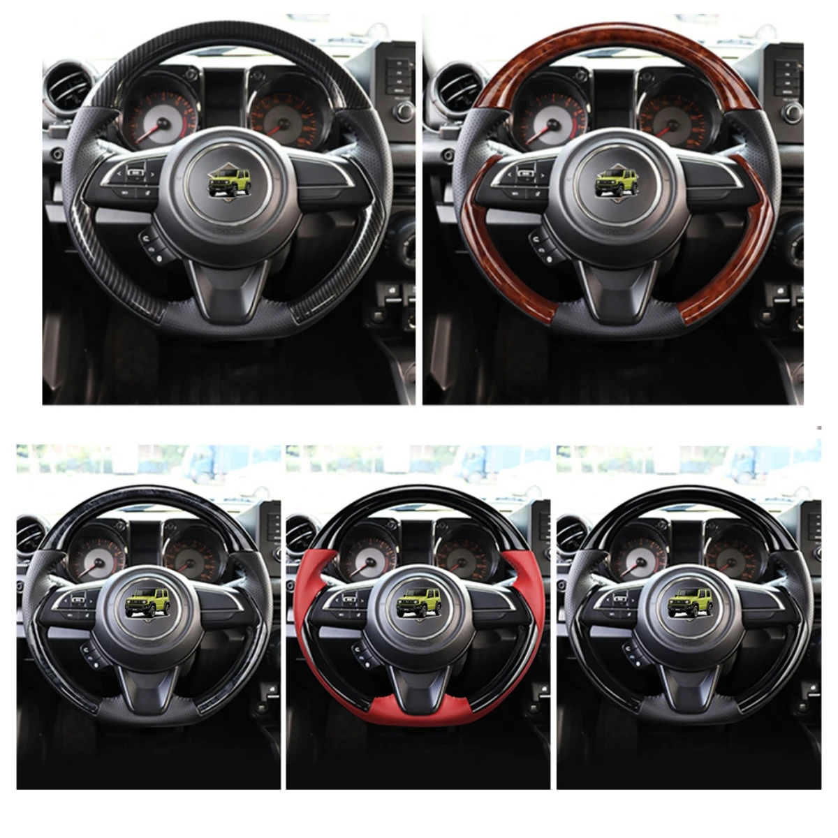 JB74W JB64W старомодные аксессуары для салона автомобиля руль Suzuki Jimny 2018 2020 2024 JB64 JB74 2019