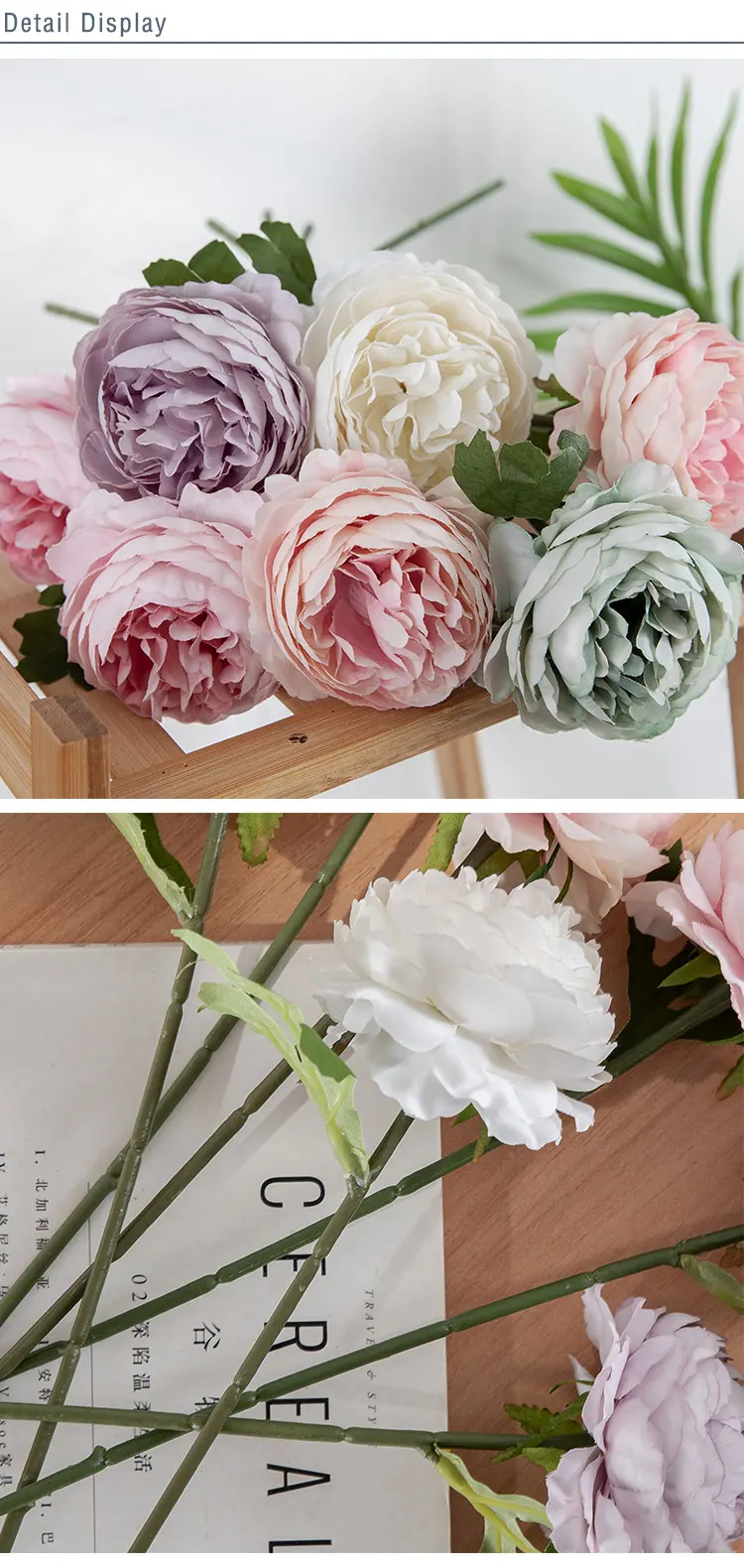 Mw57892 Simulated Handmade Silk Tea Roses Flowers Long Stem Artificial Camellia Flower Buy