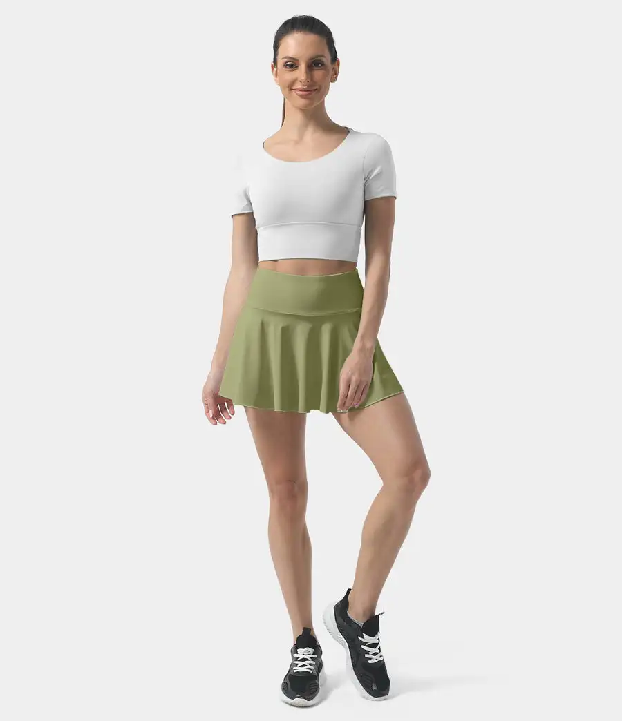 Custom Tennis Skirt Golf Skirt Woman Soft Sport Pleated Skirt With