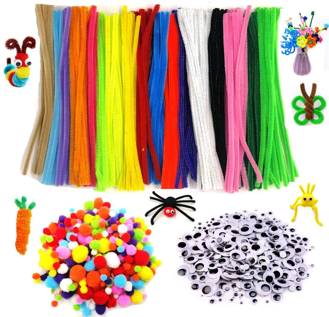 Cuttte Pipe Cleaners Craft Supplies - 100pcs White Pipecleaners