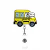 Scuolabus giallo brillante con oca