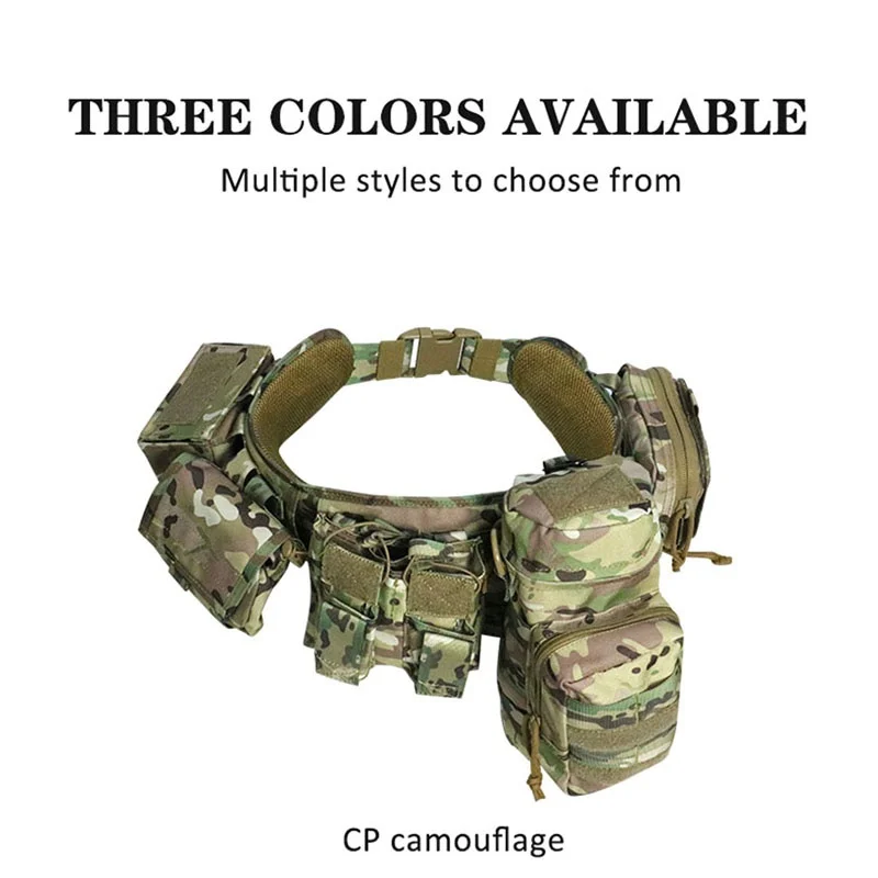Tactical Belt Waist Pack Set Multifunctional New Style Custom Outdoor Training Quick Buckle Pouch Tactical Belt for Men