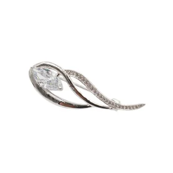 Top Quality 925 sterling White luxury Brooch Saree Pin For Elegant Attire