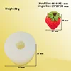 White Single 3D strawberry with leaves