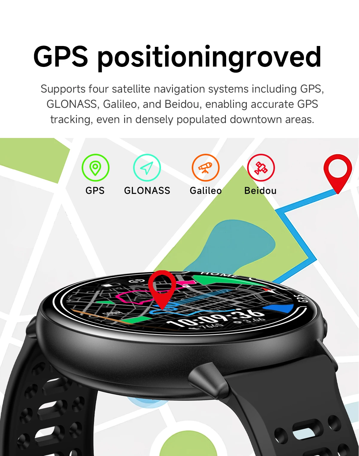  KC100 Fashion Smart Watch 2026 Fitness Tracker BT Call Heart Rate Health Monitoring TFT Screen GPS Smart Watch for Women