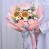 Rosa tenue-2 garofani-2 statice-2 rose