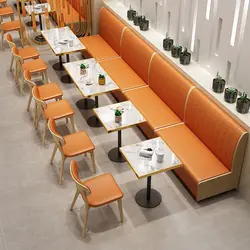 Удобный Простой дизайн набор диванов из твердой древесины мебель для ресторана кожаные тканевые будки