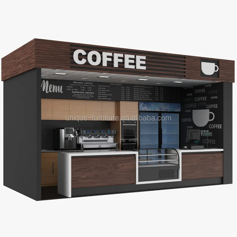 Wooden style cofee kiosk design ideas of mall used coffee stand booth for  sale