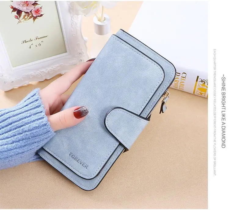 Folding Credit Card Holder Custom Women Lady Travel Luxury Pu Leather 3