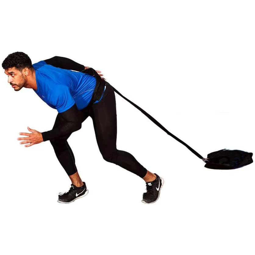 Adjustable Fitness Strength Stamina Speed Training Drag Harness Weight  Bearing Running Sled Pulling Bag With Sandbags - Main Image