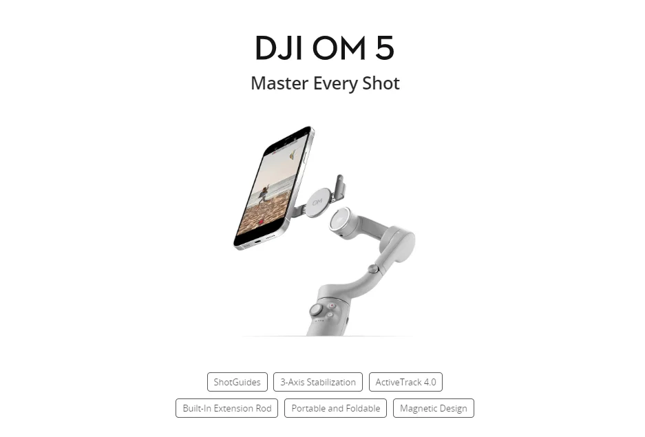 DJI OM5 3-Axis Handheld Gimbal Active Track 4.0 Portable And