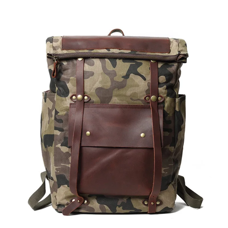 2019 New Design Vintage Camping Bagpack Backpack