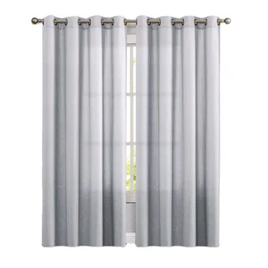 Elegant Modern Linen Look Fabric Curtains Imported From China for Bedroom