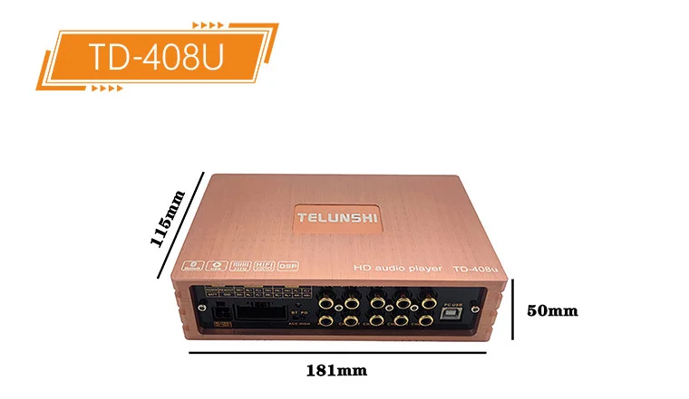 Hot Selling 4*50W Class AB Car Amplifier 4-Channel DSP Crossovers Subwoofer Amplifier Auto Power (Without Control Panel)