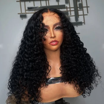 5x5 Burmese Curly Glueless Lace Closure Wigs HIGHT Density 12A Grade Super Double Drawn Vietnamese Raw Hair Human Hair Wigs
