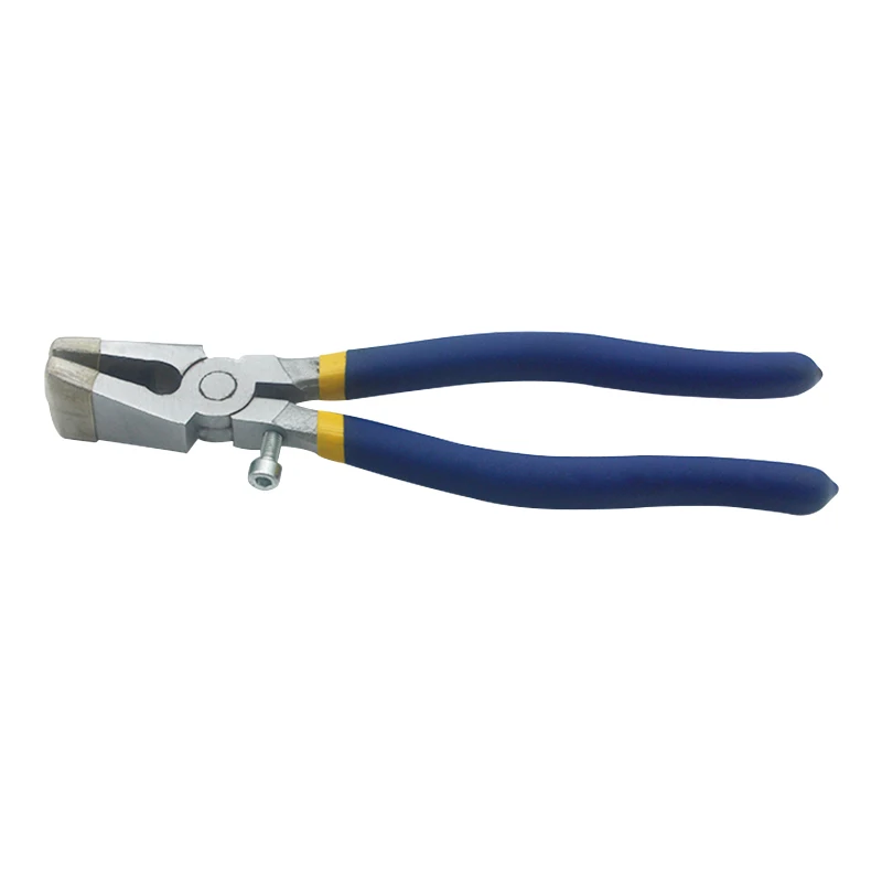 Breaker Grozer Pliers and Glass Running Pliers Kit With Rubber Tips Glass Pliers With Flat Jaws for Stained Glass