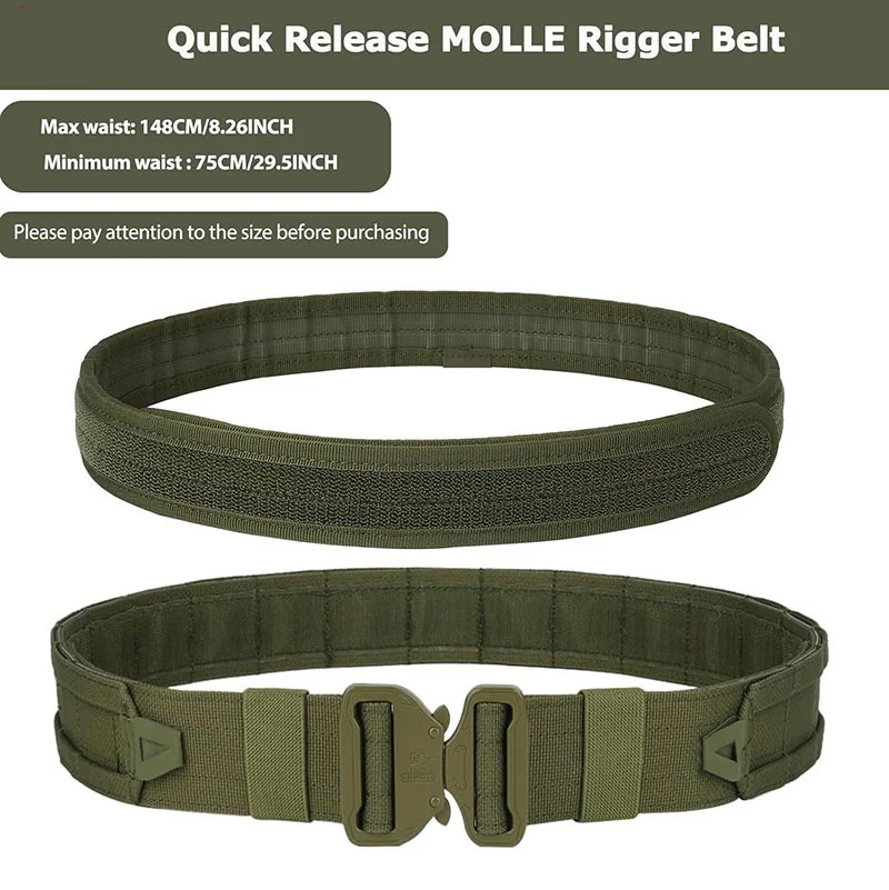 High Duty Multi-functional Tactical Belt Quick Release Rigger Belt Mountaineering Quick-release Buckle Heavy Duty Belts