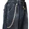 Black and white patchwork pants chain