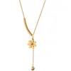 [H444] Collier marguerite doré