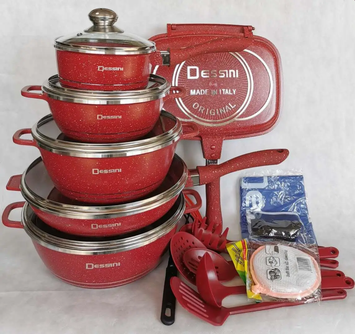 Dessini 23pcs Cookware Set Maifan Stone Diecast Cookware Set Nonstick