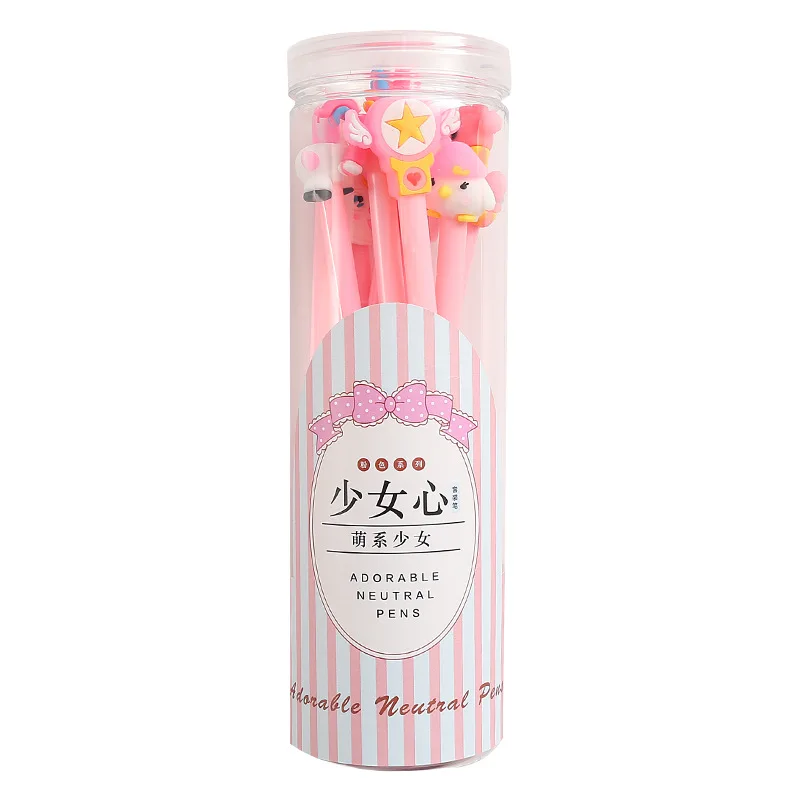 Creative Cartoon Gel Pen Cute Girl Heart Barrel Pen Student Barrel 10 ...