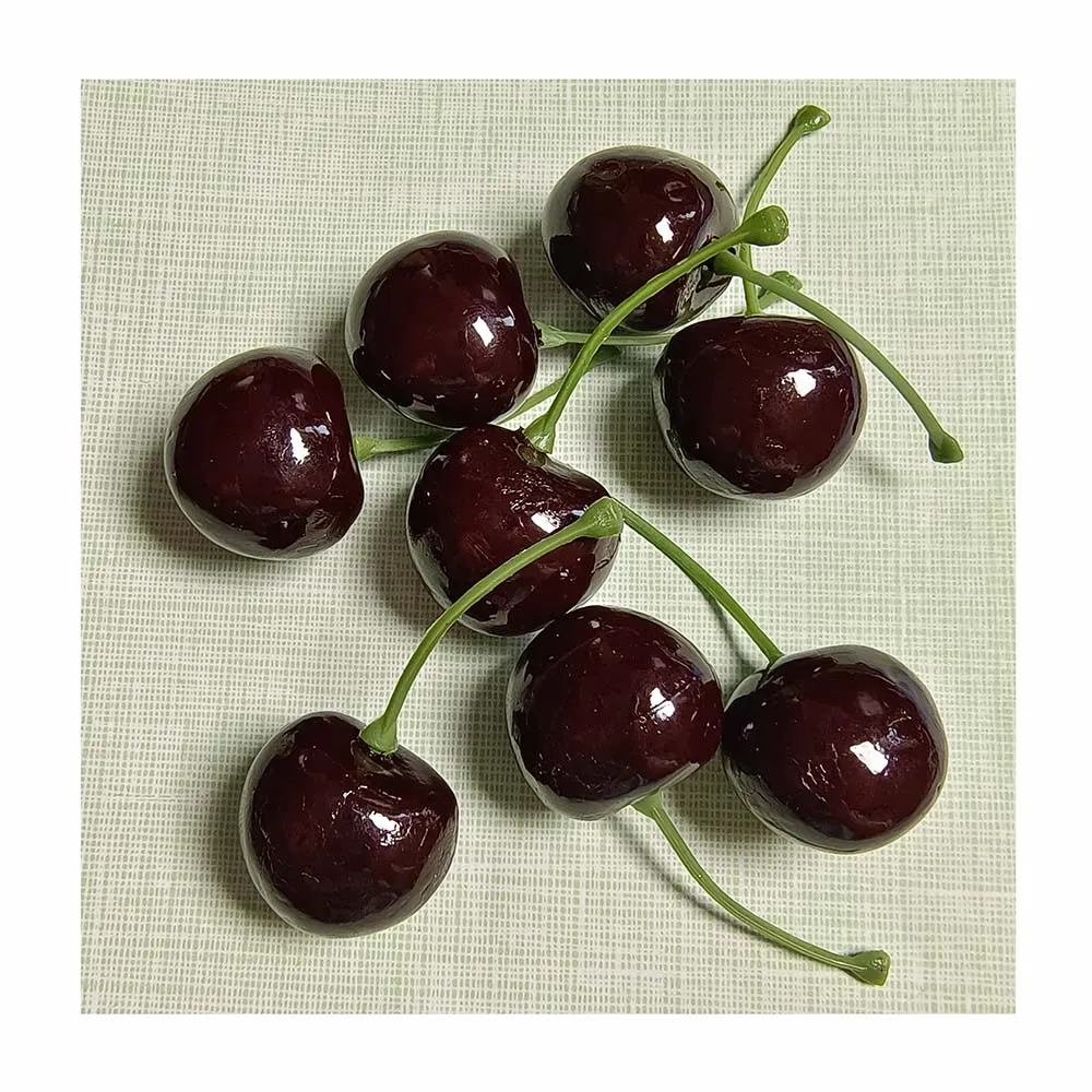 Lot De 25 Fausses Cerises Artificielles Réalistes Rouge & Noir – 2,5 Cm Pour Décoration, Fête, Cuisine, Mariage