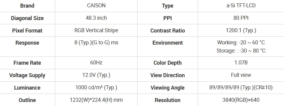Specifications