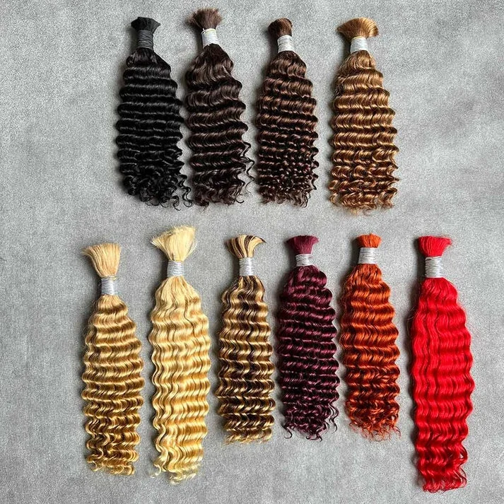 Wholesale Straight No Weft Raw Human Hair Bulk Extension Afro Kinky Vietnamese Bulk Human Hair Bulk Blonde Raw Hair for Braiding