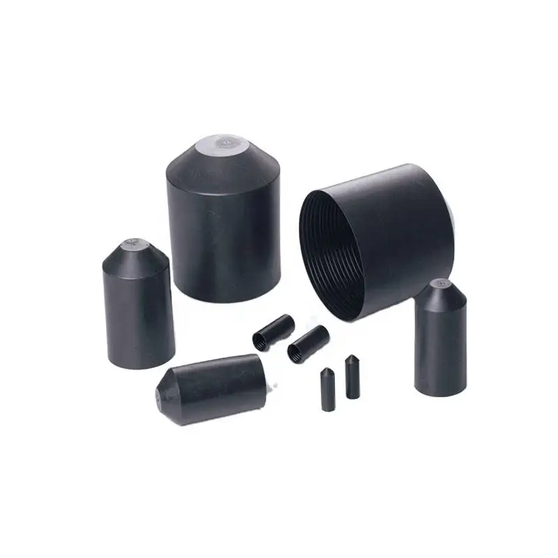 Terminal Vinyl Draad End Caps China Waterproof Black Plastic Warmteshrink End Cap voor Kabel