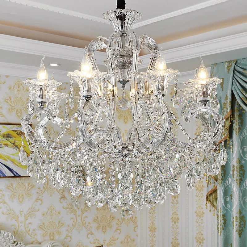MEEROSEE Maria Theresa Glass Chandelier Modern Lamps Home Decor Fancy Light MD87072