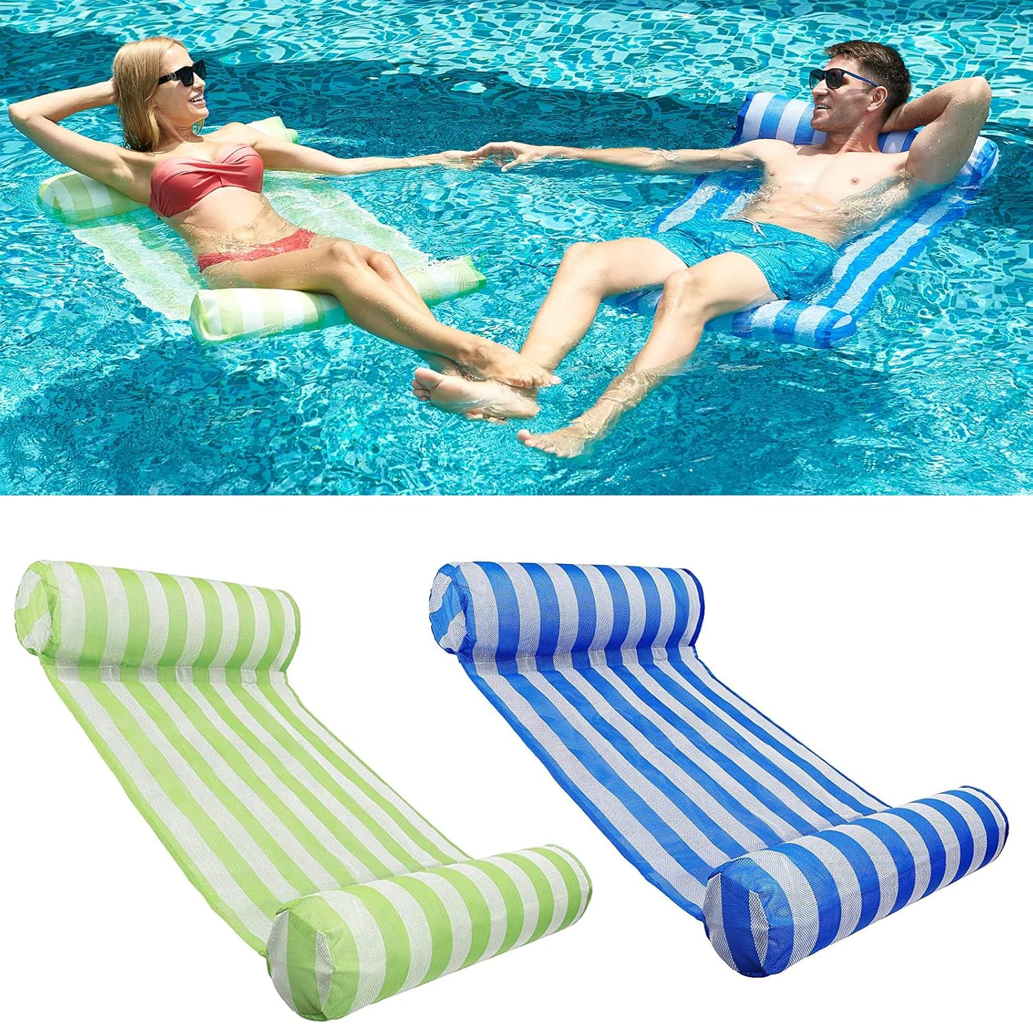 Hammock Inflatable Pool Lounge Chair Multi-Purpose Inflatable Pool