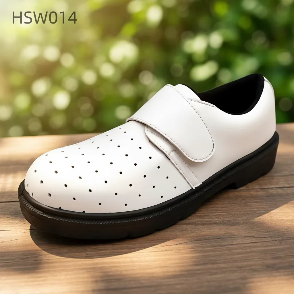 CSC,Chemical Plant Acid&alkali Resistant White Safety Shoes Food Processing Anti-fatigue Work Shoes with Steel Toe HSW014