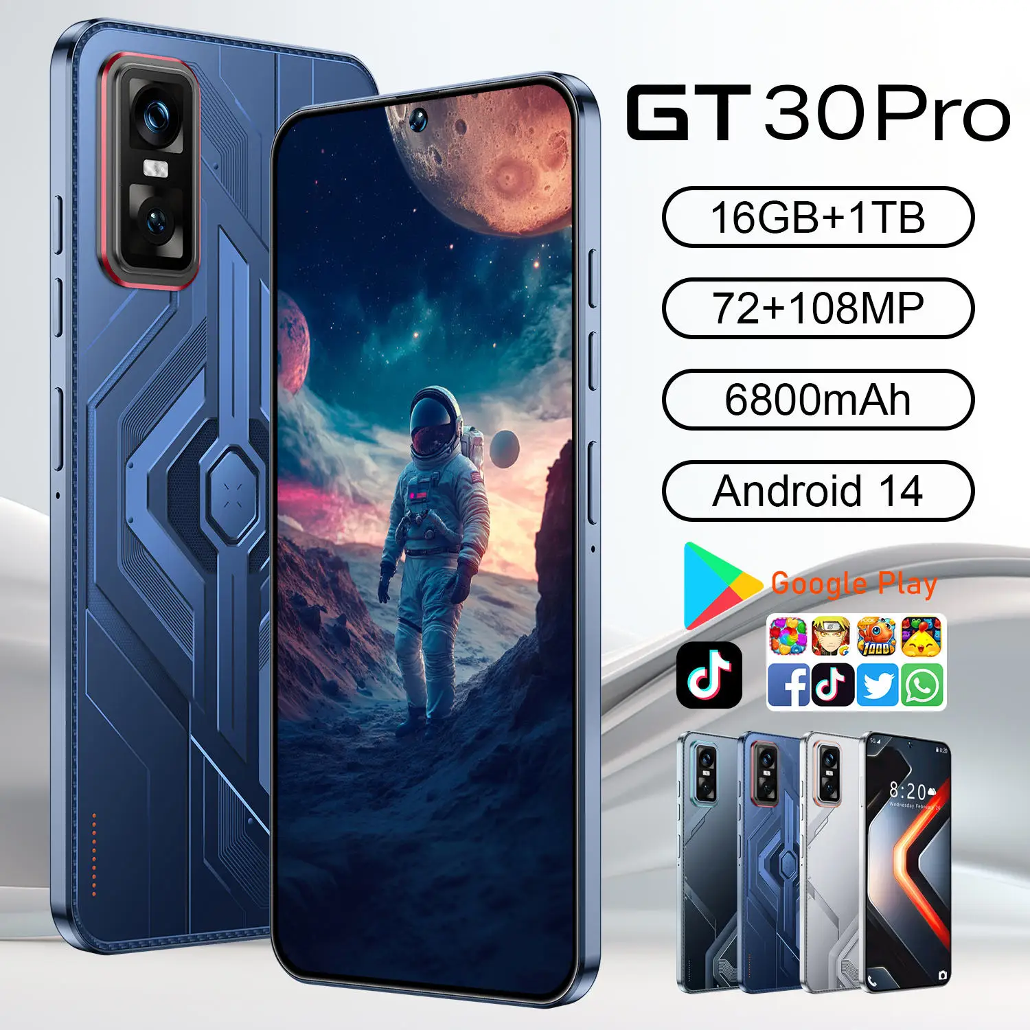 Infinix GT30 Pro - 16G+1TB Android Smartphone with 108MP Camera