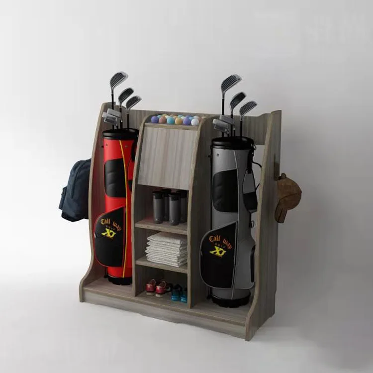 Customized Modern Style Wooden Golf Club Rack Golf Organizer Stand Rack ...