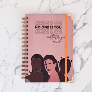 Trending Inspirational Custom Hardcover Handmade Paper Cover Spiral Binding A5 2026 Weekly Daily Planner Notebook