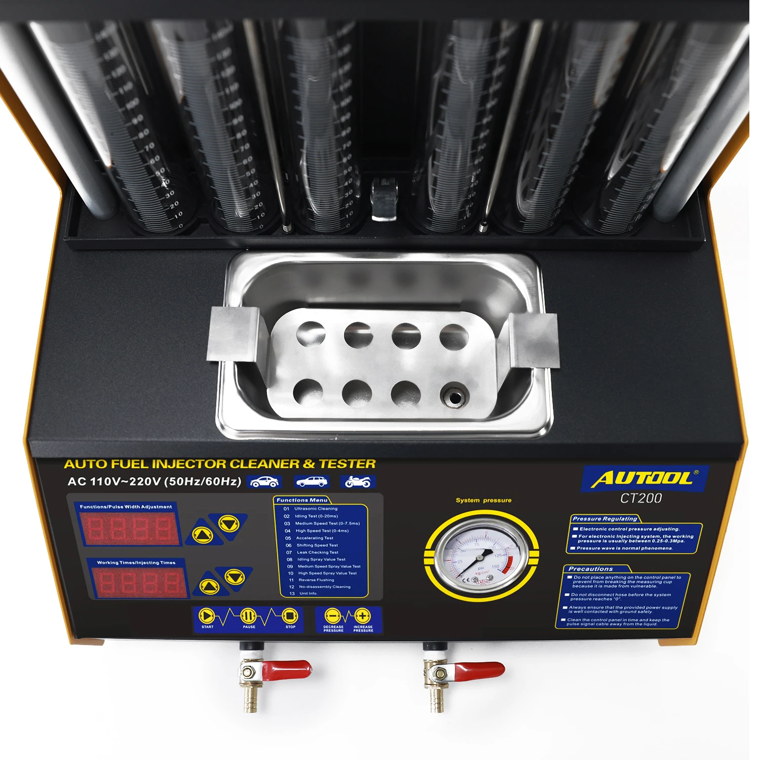 Autool Ct200 Ultraschall Benzin Injektor Reiniger Tester Prüfer 6