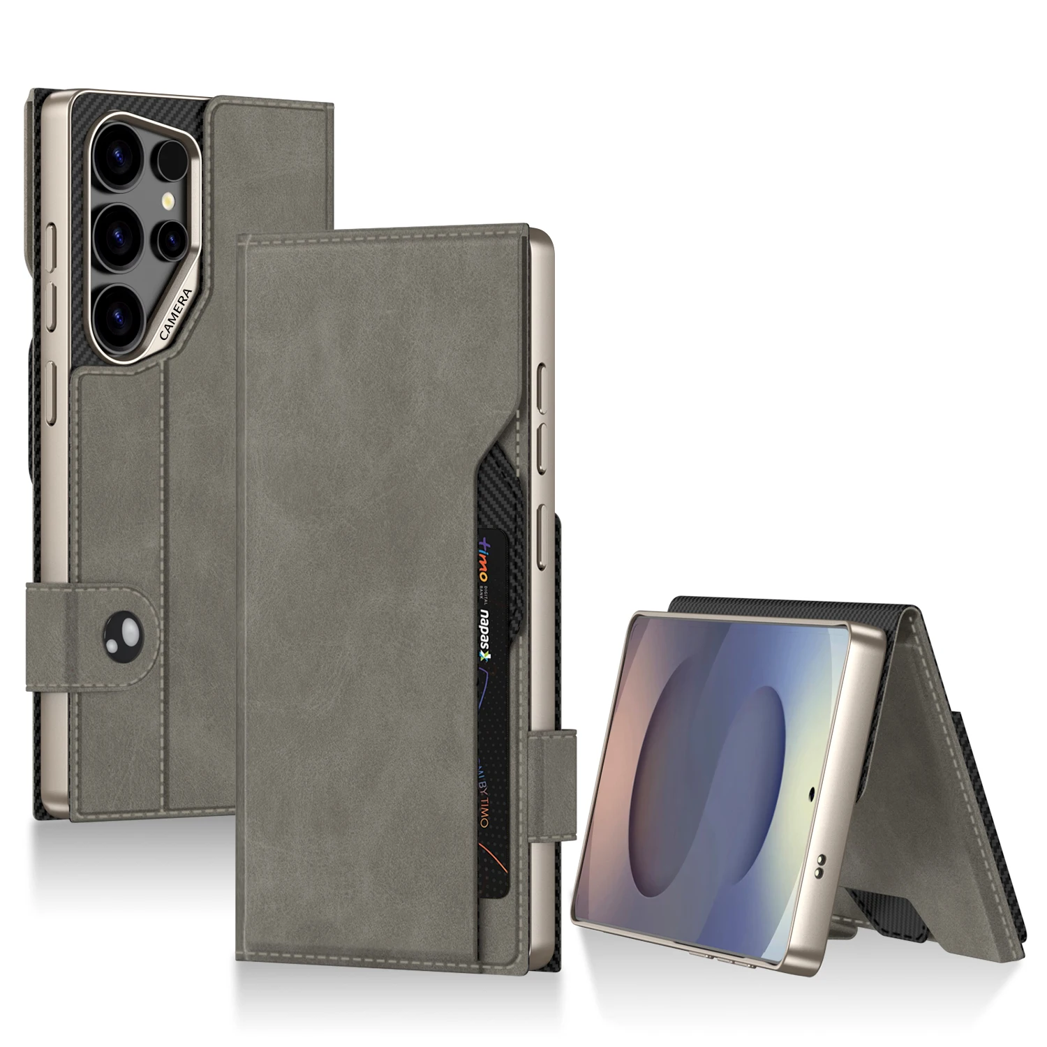 Ultra-Safe Frosted PC Case for for S25 Ultra with Dual Card Slots Drop Protection Pure Color Design