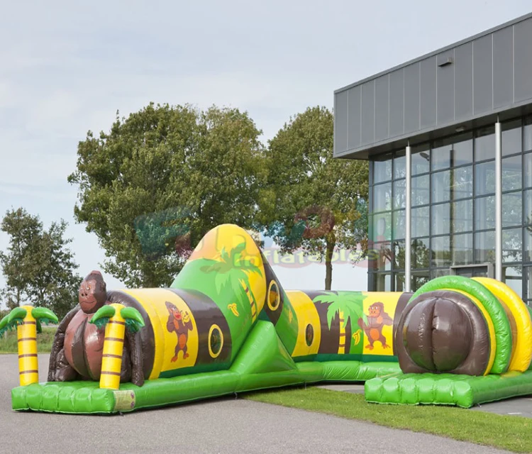 Оптовая продажа, гигантская уличная конструкция для заднего двора, надувной туннель, батут, прыгающий домик, надувная полоса препятствий