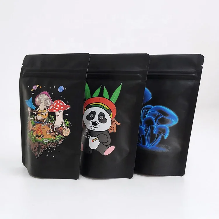 Custom Printed 1g 3.5g 7g 14g 28g Soft Touch Small Zip Lock Smell Proof