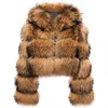 Brown the color like raccoon dog fur