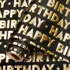 Joyeux anniversaire noir et or