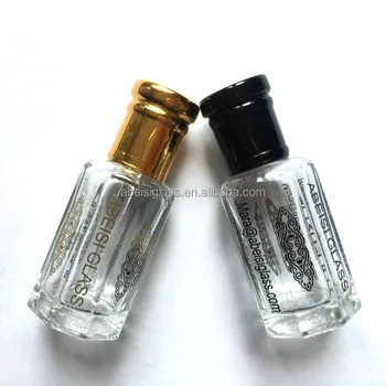 3ml 6ml 12ml attar arabic/arabian oud fancy glass bottle perfume musk octagonal glass bottle with aluminium cap