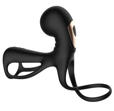 Silicone Black Vibrating Ring for Man Extension Penis Sleeve Cover