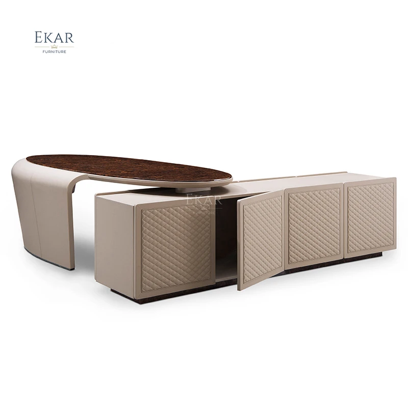 EKAR FURNITURE more storge furniture desk with drawer modern design home office desk manufacture